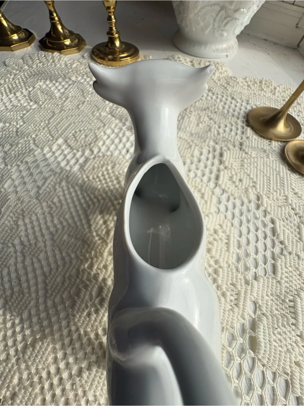 White Ceramic Cow Creamer